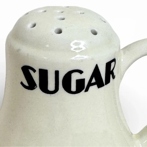 Vintage Hall China Morning Glory Sugar Flour Shakers Set Handles Floral Kitchen - Picture 2 of 8